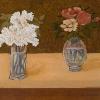 FLOWERS ON A TABLE - Oil - Louise Wright - 8"x15" - Owner: Joyce Darr